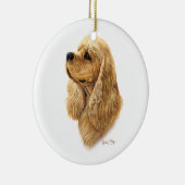 Amerikaanse Cocker Spaniel Keramisch Ornament (Rechts)