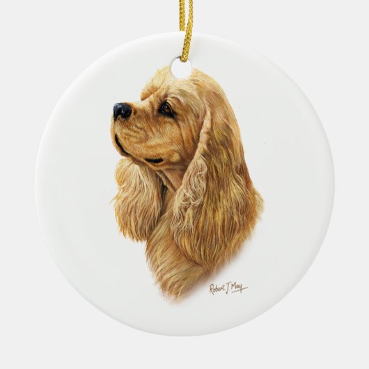 Amerikaanse Cocker Spaniel Keramisch Ornament (Voorkant)