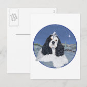 Amerikaanse Cocker Spaniel Kerst Feestdagenkaart (Voorkant / Achterkant)