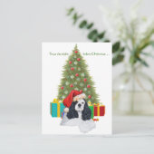 Amerikaanse Cocker Spaniel Kerst Feestdagenkaart (Staand voorkant)