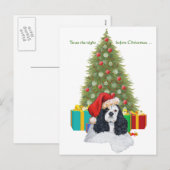 Amerikaanse Cocker Spaniel Kerst Feestdagenkaart (Voorkant / Achterkant)