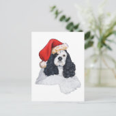 Amerikaanse Cocker Spaniel Kerst Feestdagenkaart (Staand voorkant)