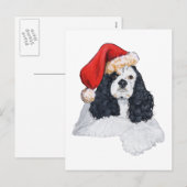 Amerikaanse Cocker Spaniel Kerst Feestdagenkaart (Voorkant / Achterkant)