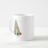 Amerikaanse Cocker Spaniel Kerst Koffiemok (Voorkant links)