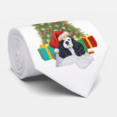 Amerikaanse Cocker Spaniel Kerst Stropdas (Opgerold)