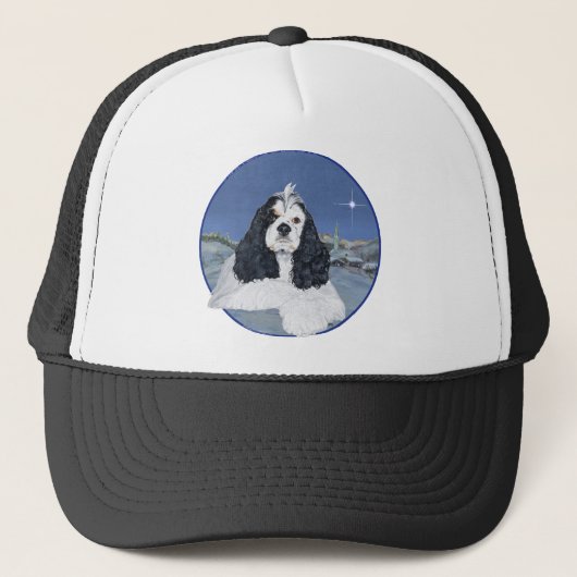 Amerikaanse Cocker Spaniel Kerst Trucker Pet (Voorkant)