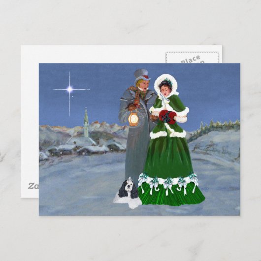 Amerikaanse Cocker Spaniel Kerstmis Feestdagenkaart (Voorkant / Achterkant)