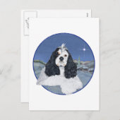 Amerikaanse Cocker Spaniel Kerstmis Feestdagenkaart (Voorkant / Achterkant)