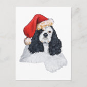 Amerikaanse Cocker Spaniel Kerstmis Feestdagenkaart (Voorkant)