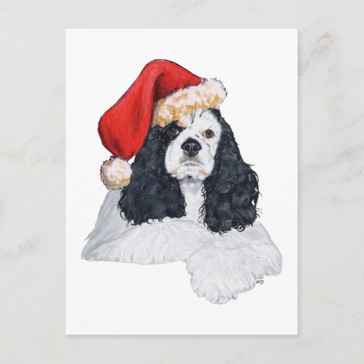Amerikaanse Cocker Spaniel Kerstmis Feestdagenkaart (Voorkant)