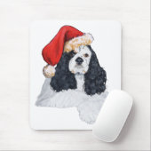 Amerikaanse Cocker Spaniel Kerstmis Muismat (Met muis)