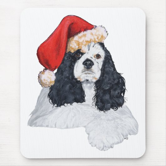 Amerikaanse Cocker Spaniel Kerstmis Muismat (Voorkant)