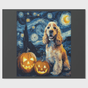 Amerikaanse Cocker Spaniel Lieve Hond Halloween Ja Cadeaupapier