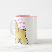 Amerikaanse Cocker Spaniel Love Tweekleurige Koffiemok (Voorkant links)