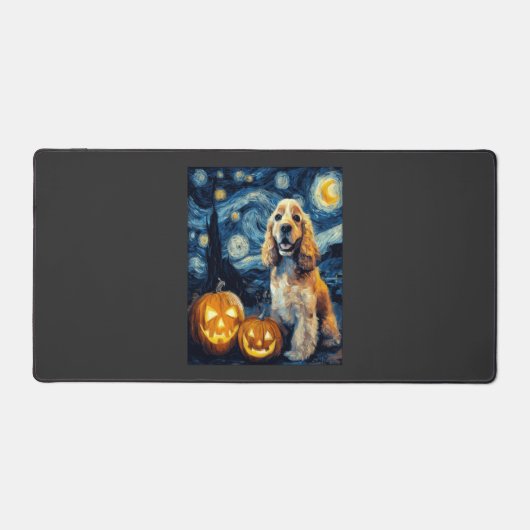 Amerikaanse Cocker Spaniel Mooie Hond Halloween Ja Bureaumat (Voorkant)