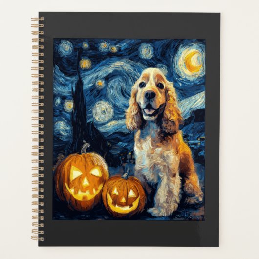 Amerikaanse Cocker Spaniel Mooie Hond Halloween Ja Planner (Voorkant)