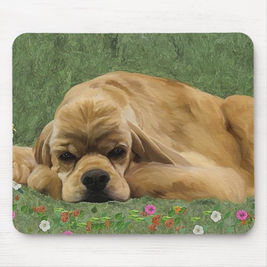 Amerikaanse Cocker Spaniel Muismat (Voorkant)