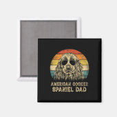 Amerikaanse Cocker Spaniel Papa Hondenliefhebbers Magneet (Voorkant / Achterkant)