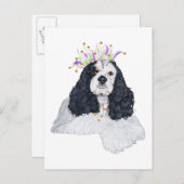Amerikaanse Cocker Spaniel Party Animal Uitnodiging Briefkaart (Voorkant / Achterkant)