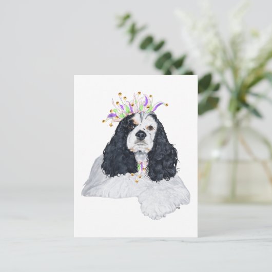Amerikaanse Cocker Spaniel Party Animal Uitnodiging Briefkaart (Staand voorkant)