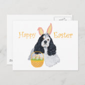 Amerikaanse Cocker Spaniel Pasen Feestdagenkaart (Voorkant / Achterkant)