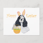 Amerikaanse Cocker Spaniel Pasen Feestdagenkaart (Voorkant)