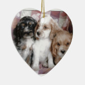 Amerikaanse Cocker Spaniel-Puppies Keramisch Ornament (Rechts)