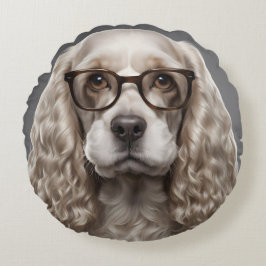 Amerikaanse Cocker Spaniel Rond Kussen