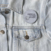 Amerikaanse Cocker Spaniel Ronde Button 5,7 Cm (In situ)