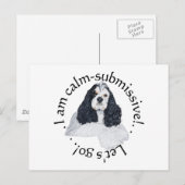 Amerikaanse Cocker Spaniel Rustig Onderdanig Briefkaart (Voorkant / Achterkant)