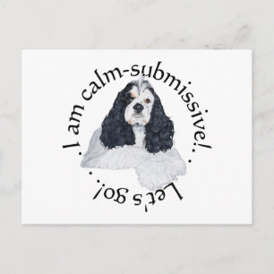 Amerikaanse Cocker Spaniel Rustig Onderdanig Briefkaart