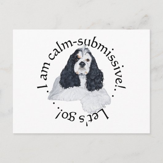 Amerikaanse Cocker Spaniel Rustig Onderdanig Briefkaart (Voorkant)