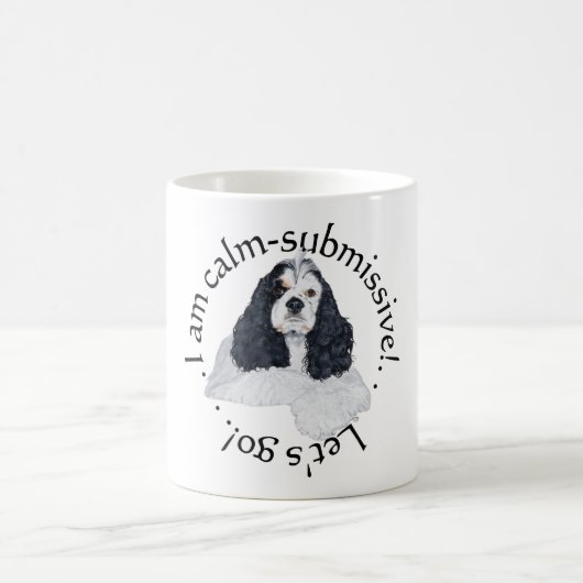 Amerikaanse Cocker Spaniel Rustig Onderdanig Koffiemok (Center)