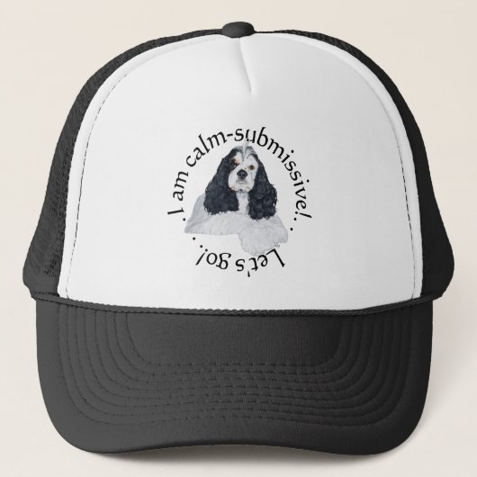 Amerikaanse Cocker Spaniel Rustig Onderdanig Trucker Pet (Voorkant)