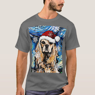 Amerikaanse Cocker Spaniel Santa T-shirt