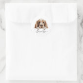 Amerikaanse Cocker Spaniel Schattigee hond Dank u Ronde Sticker (Tas)