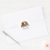 Amerikaanse Cocker Spaniel Schattigee hond Dank u Ronde Sticker (Envelop)