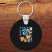 Amerikaanse Cocker Spaniel Schattigee Hond Hallowe Sleutelhanger (Voorkant)