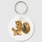 Amerikaanse Cocker Spaniel Sleutelhanger (Voorkant)