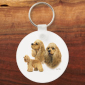 Amerikaanse Cocker Spaniel Sleutelhanger (Voorkant)