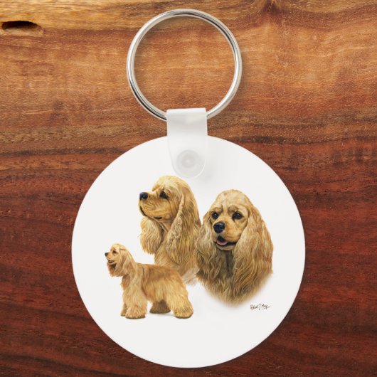 Amerikaanse Cocker Spaniel Sleutelhanger (Voorkant)