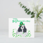 Amerikaanse Cocker Spaniel St. Patrick's Day Briefkaart (Staand voorkant)