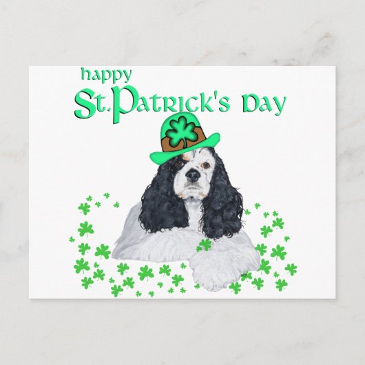 Amerikaanse Cocker Spaniel St. Patrick's Day Briefkaart (Voorkant)