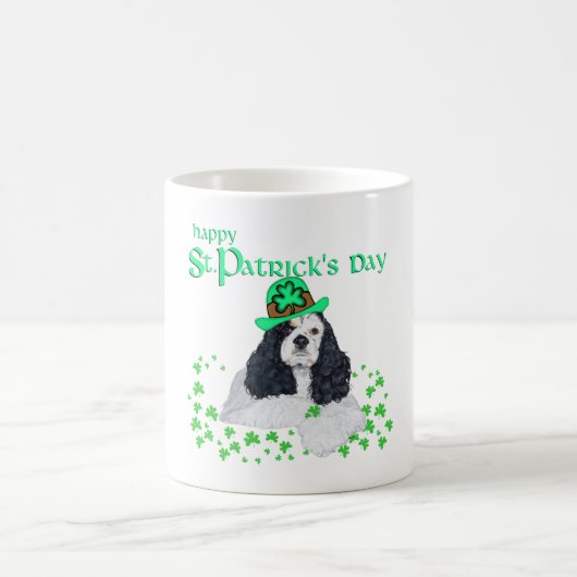 Amerikaanse Cocker Spaniel St. Patrick's Day Koffiemok (Center)