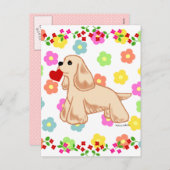 Amerikaanse Cocker Spaniel Valentijn Feestdagenkaart (Voorkant / Achterkant)
