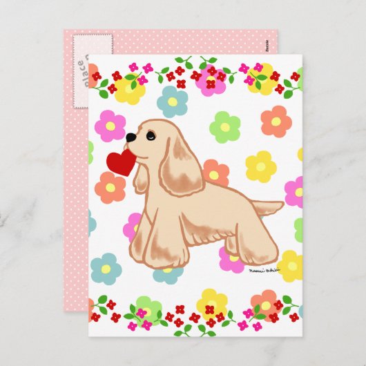 Amerikaanse Cocker Spaniel Valentijn Feestdagenkaart (Voorkant / Achterkant)