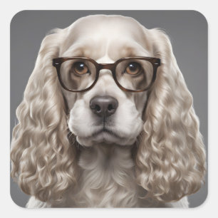 Amerikaanse Cocker Spaniel Vierkante Sticker