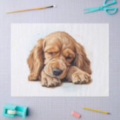 Amerikaanse Cocker Spaniel Waterverf Tissue Paper Tissuepapier (Craft)