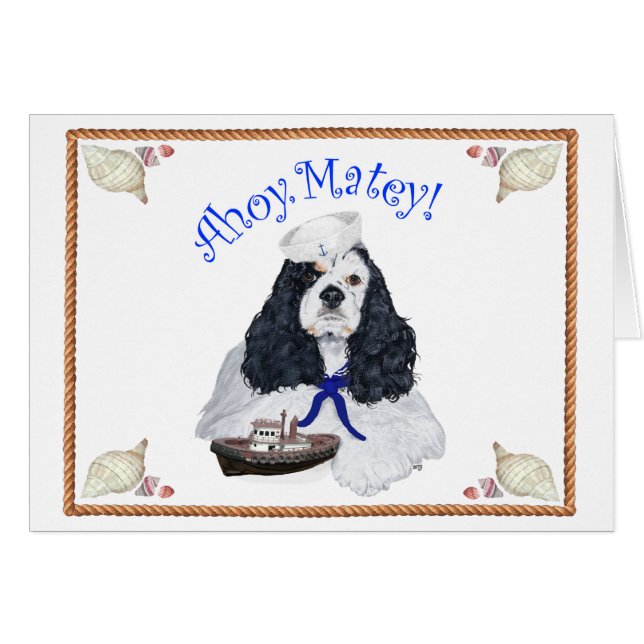 Amerikaanse Cocker Spaniel Zeiler (Voorkant Horizontaal)