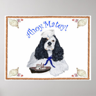 Amerikaanse Cocker Spaniel Zeiler Poster